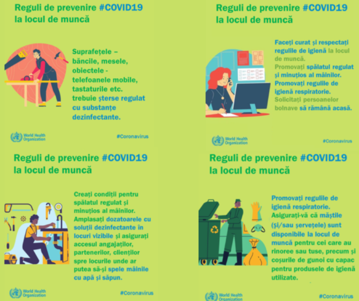 Reguli de prevenire COVID19 la locul de muncă